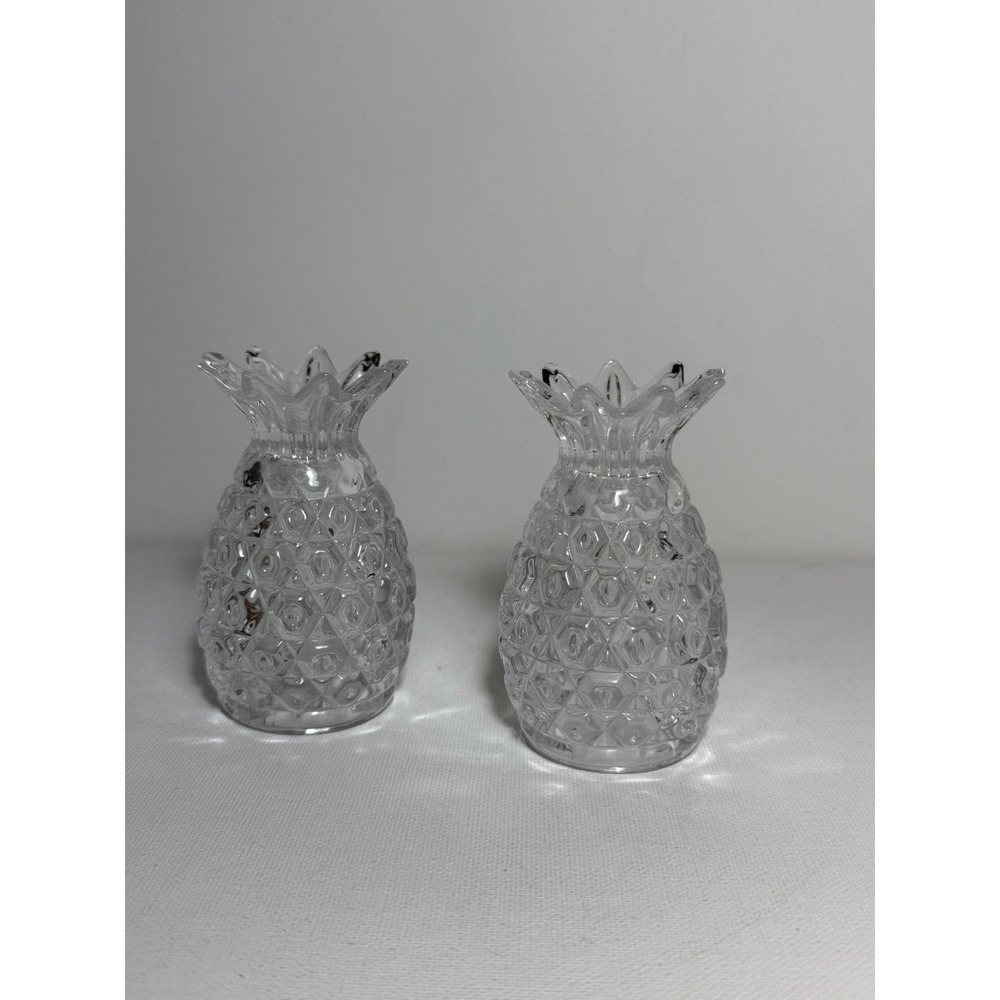 Shannon Crystal, Ireland Pineapple Salt Pepper Shakers 3.5" Symbol of WELCOME